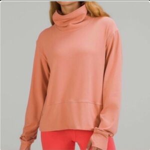 Lululemon Athletica Ready to Rulu Pullover Long Sleeve Top Pink Savannah Womens